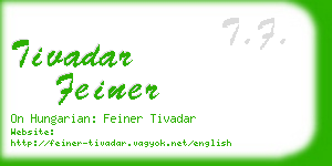 tivadar feiner business card